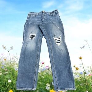 Silver Women’s Distressed Blue Jeans